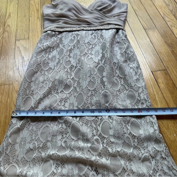 Women's Elegant Tan Dress - Picture 8 of 10